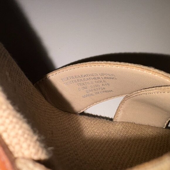 TORY BURCH FRIEDA ESPADRILLE in NATURAL JUTE LEATHER size 6.5 - Picture 6 of 10